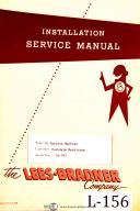 Lees-Bradner-Lee Bradner Type 7A, Hobbing Machine 42 page, Install & Service Manual Year 1959-Type 7A-01